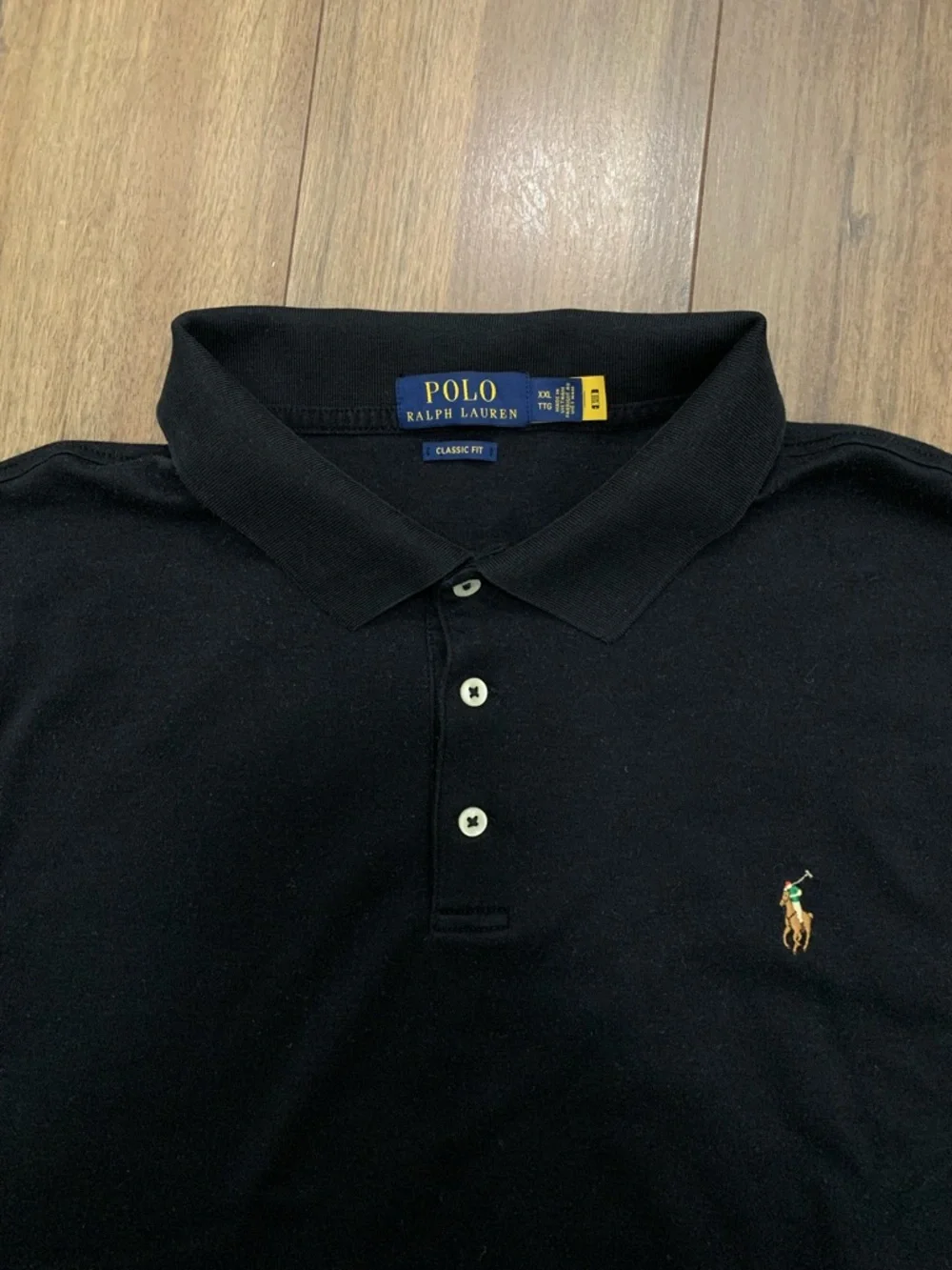 Polo Ralph Lauren Black Short-Sleeve soft Cotton Polo men's shirt  size XXL - Picture 9 of 13